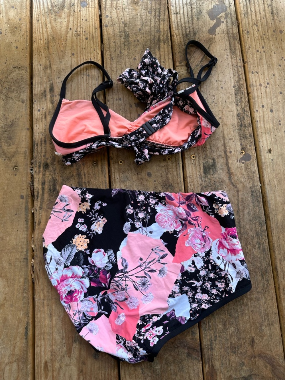 Seafolly Ocean rose wrap around high waist bikini set - Picture 3 of 5